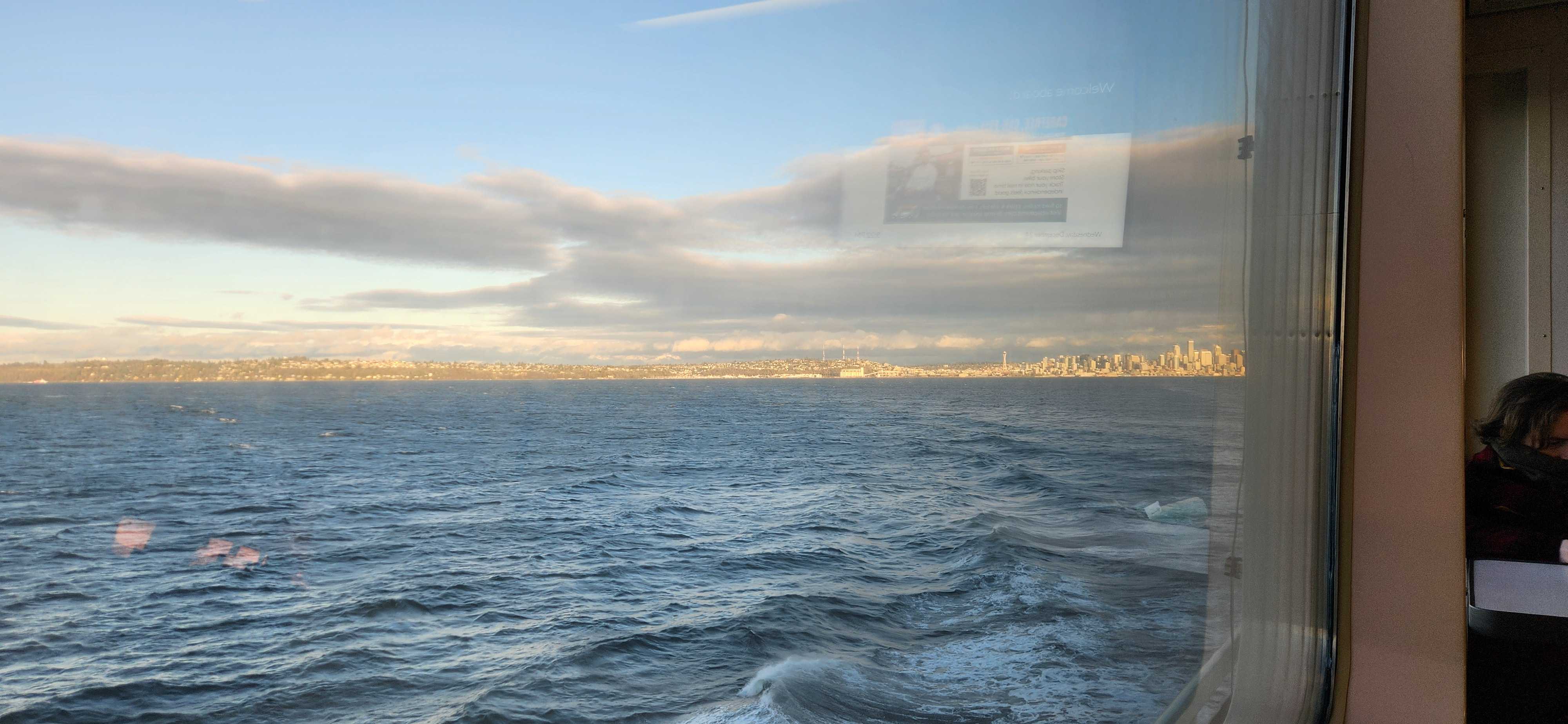 Views of Seattle from the Bainbridge Island ferry.