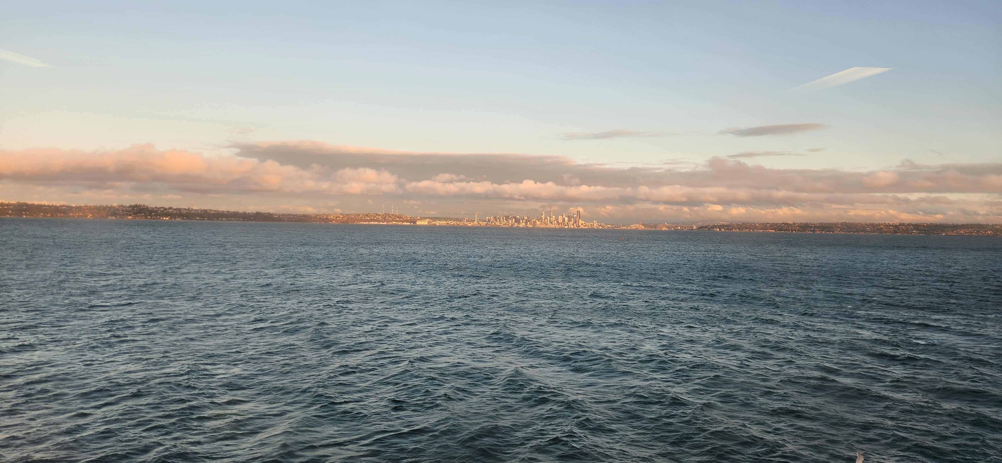 Views of Seattle from the Bainbridge Island ferry.