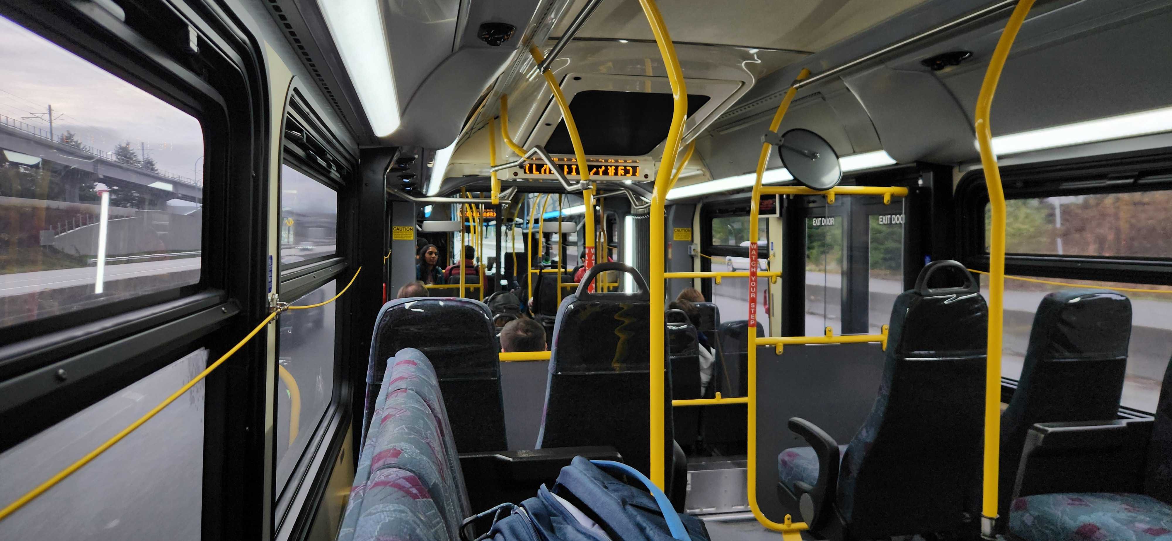 The interior view of a SoundTransit XDE60.