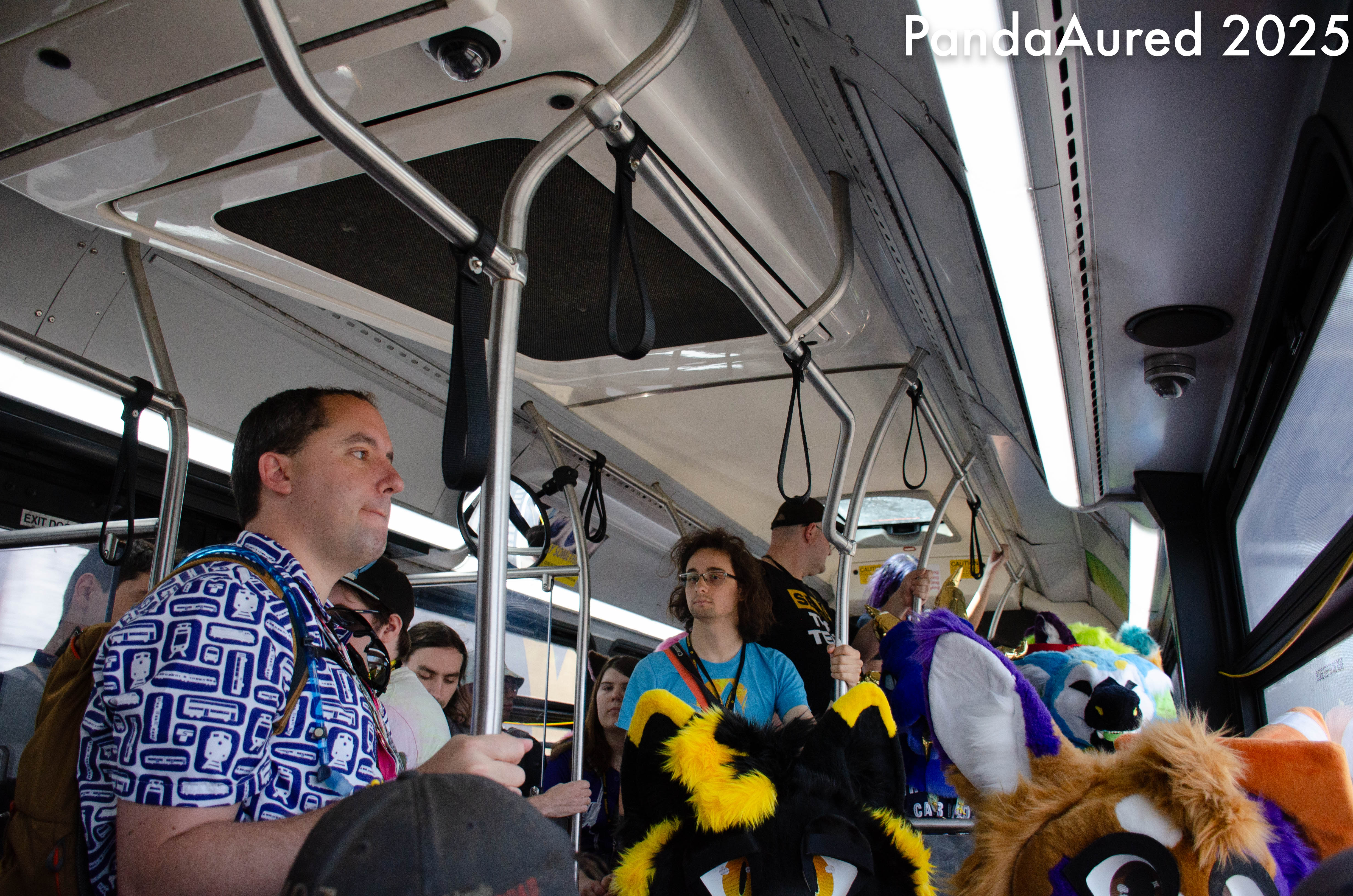 Furries on a bus.